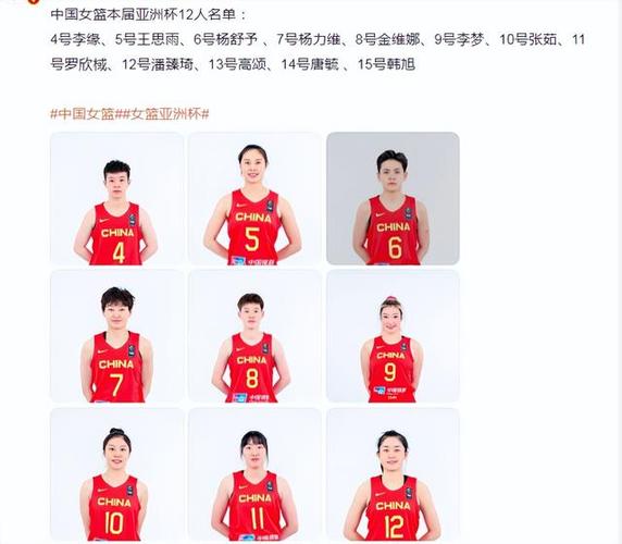 奥运女篮中国女篮名单